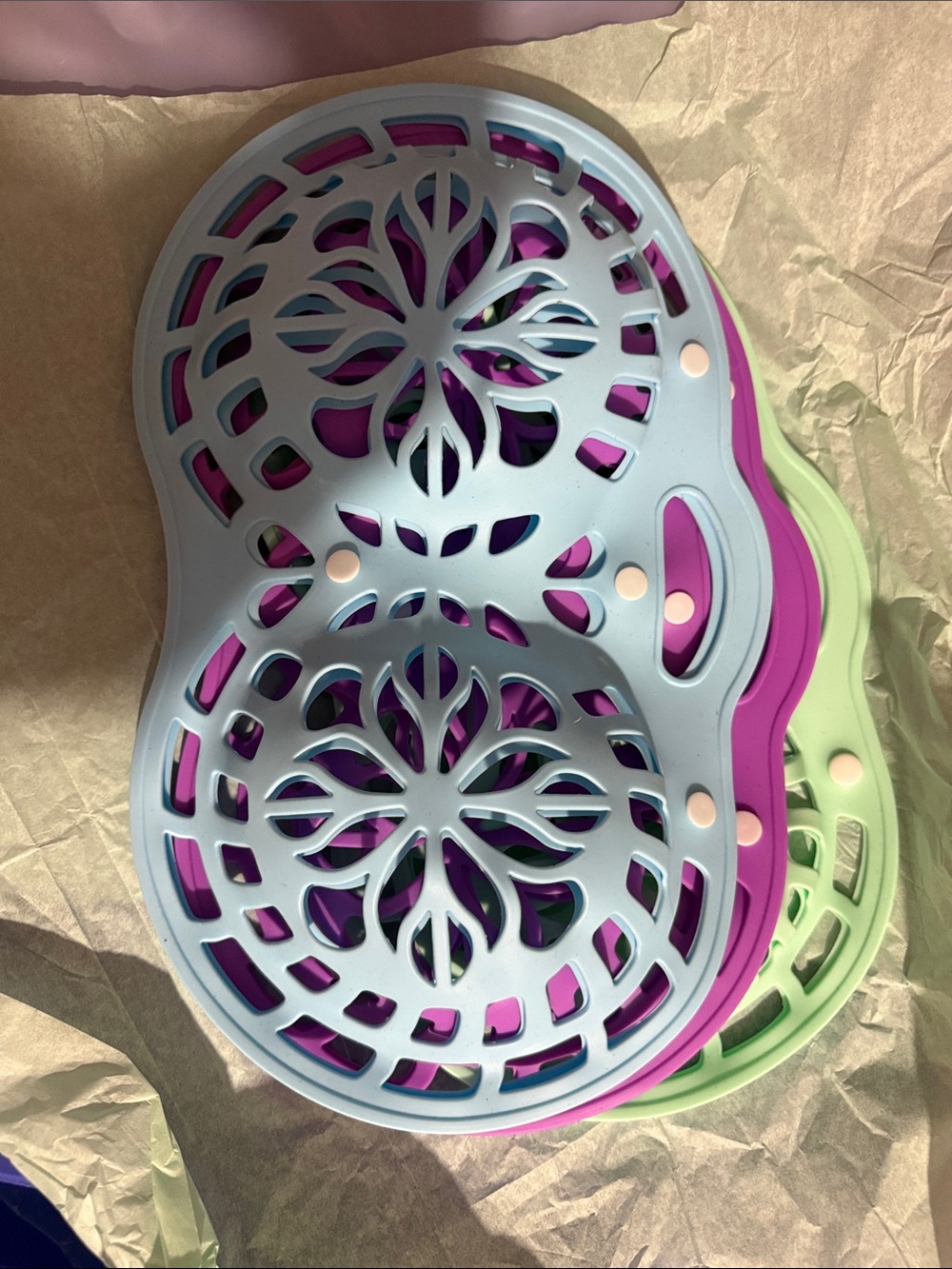 New Multi-Color bra protectors for women’s braziers- Blue, Purple & Green